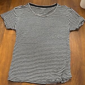 ‼️JCrew Black and White Striped linen tee